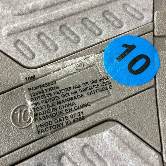 NEW Maurices Iris Gray Sherpa Boot Slipper size 10 - Picture 6 of 9